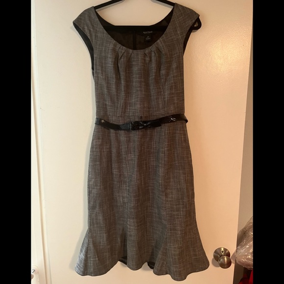 White House Black Market gray and black dress size 10 - Picture 1 of 2